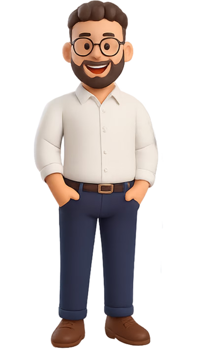 Darren Fisher, Creative Director at Pivale digital transformation agency - a man with dark hair, a neat beard, moustache and glasses.
